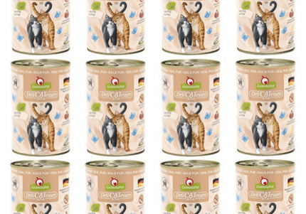 GranataPet DeliCatessen Veal Pur – Grain-Free Wet Cat Food, Tender Veal, 12 x 400g Cans