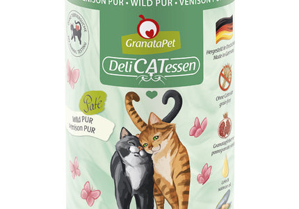GranataPet DeliCatessen Venison Pur – Grain-Free Wet Cat Food, Premium Venison, 400g Can