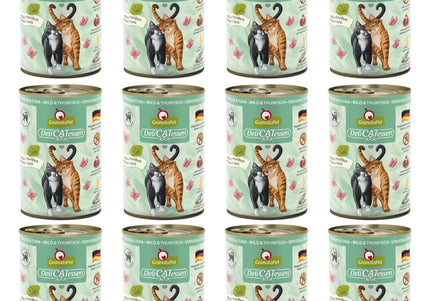 GranataPet DeliCatessen Venison & Tuna Wet Cat Food – Grain-Free, Premium Protein, 12 x 400g Cans