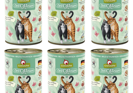 GranataPet DeliCatessen Venison & Tuna – Grain-Free Wet Cat Food, Venison and Tuna, 6x400g