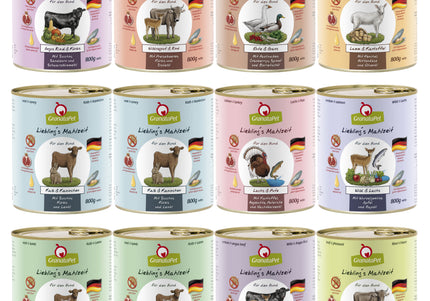 GranataPet Grain-Free Wet Food Set – 12x800g Mixed Flavors, Premium Quality Nutrition