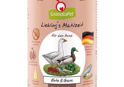 GranataPet Duck & Goose Grain-Free Wet Dog Food – High Protein, 400g Can