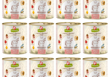 GranataPet Horse Pur Monoprotein Grain-Free Wet Dog Food, Horse Meat, 12x800g Cans