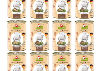 GranataPet Lamb and Potato Grain-Free Wet Dog Food – 12 x 400g, Premium Protein Recipe
