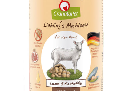 GranataPet Lamb and Potato Wet Dog Food – Grain-Free, 400g Can, Premium Protein Recipe