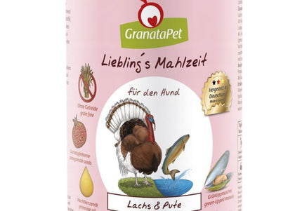 GranataPet Salmon & Turkey Grain-Free Wet Dog Food – High Protein, 400g Can