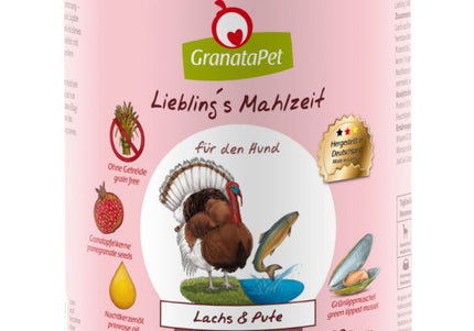 GranataPet Salmon & Turkey Grain-Free Wet Dog Food – High-Protein 800g Can