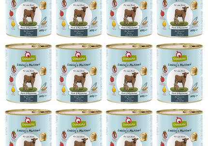 GranataPet Veal & Coney Grain-Free Wet Dog Food – Veal and Rabbit, 12 x 800g Cans