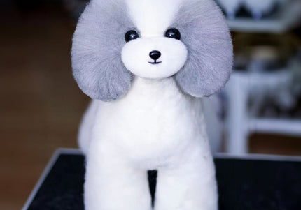 Mr. Jiang Teddy Full Body Replacement Hair – Realistic Gray and White Mannequin Coat