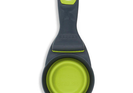 Dexas Collapsible KlipScoop 3in1 Small 118ml – Foldable Food Scoop with Bag Clip, Fuchsia