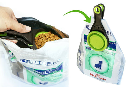 Dexas Collapsible KlipScoop 3in1 Small 118ml – Foldable Food Scoop with Bag Clip, Fuchsia