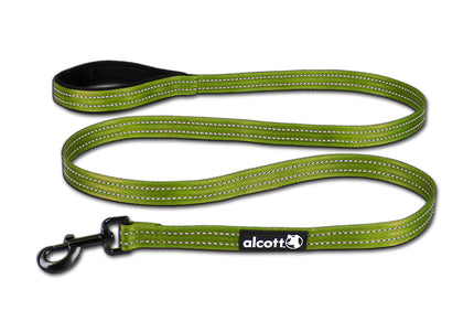 Alcott Adventure Leash 180cm Green – Reflective Tape, Large Size, Durable Design