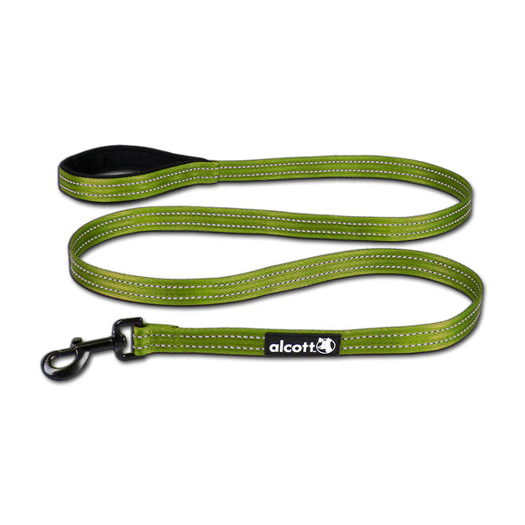 Alcott Adventure Leash 180cm Green – Reflective Tape, Large Size, Durable Design