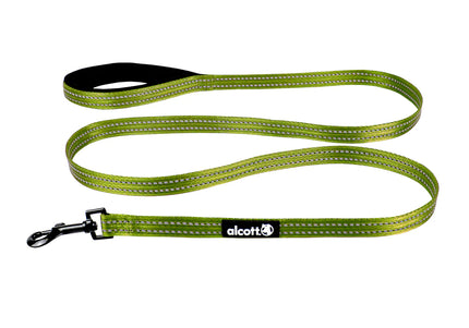 Alcott Adventure Leash 180cm Green – Reflective Tape, Large Size, Durable Design