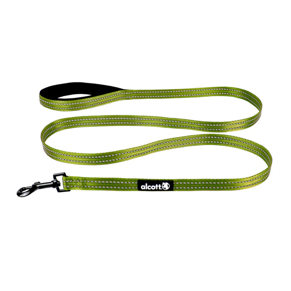 Alcott Adventure Leash 180cm Green – Reflective Tape, Large Size, Durable Design