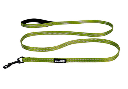 Alcott Adventure Leash 180cm Green – Reflective Tape, Large Size, Durable Design