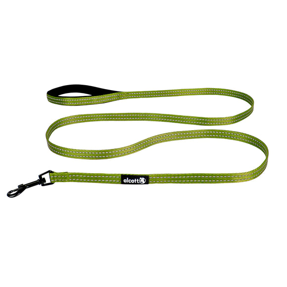 Alcott Adventure Leash 180cm Green – Reflective Tape, Large Size, Durable Design