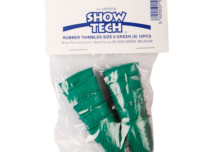 Rubber Trimming Finger Cots Size S Green – Non-Slip Grip, 10 Pack