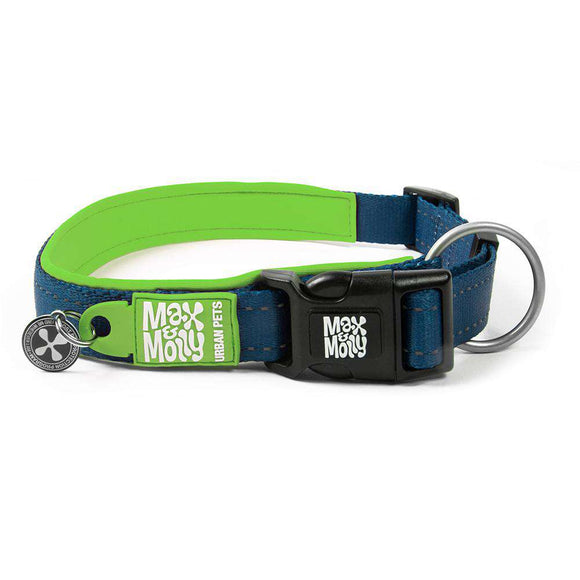 Max&Molly GOTCHA! Smart ID Matrix Lime Green Collar – QR Locator, Large, Durable Design