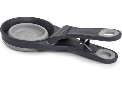 Dexas Collapsible KlipScoop 3in1 Small 118ml – Foldable Food Scoop with Bag Clip, Fuchsia