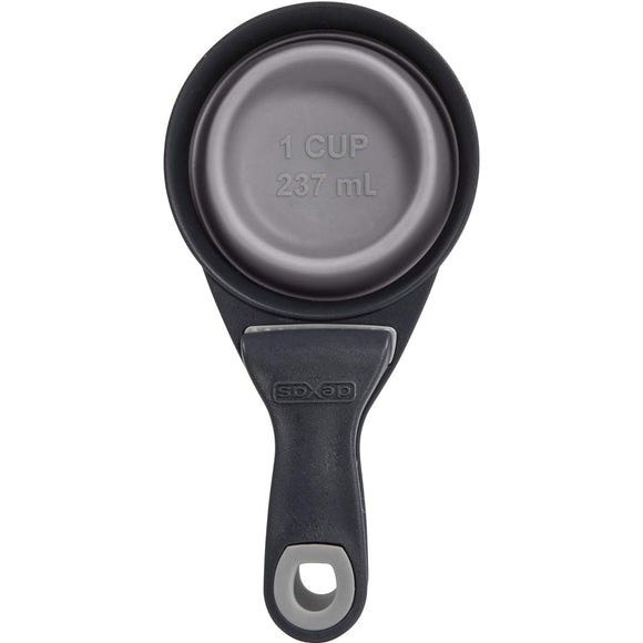 Dexas Collapsible KlipScoop 3in1 Medium 237ml – Foldable Food Scoop with Bag Clip, Purple