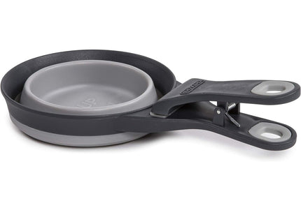 Dexas Collapsible KlipScoop 3in1 Large 473ml – Foldable Food Scoop with Bag Clip, Purple