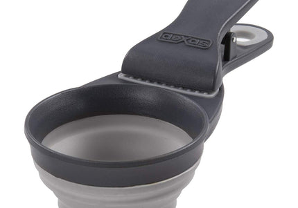 Dexas Collapsible KlipScoop 3in1 Medium 237ml – Foldable Food Scoop with Bag Clip, Purple