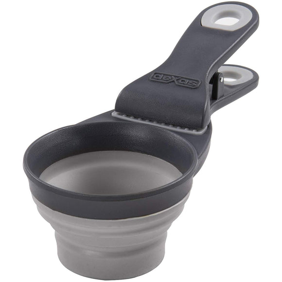 Dexas Collapsible KlipScoop 3in1 Medium 237ml – Foldable Food Scoop with Bag Clip, Purple
