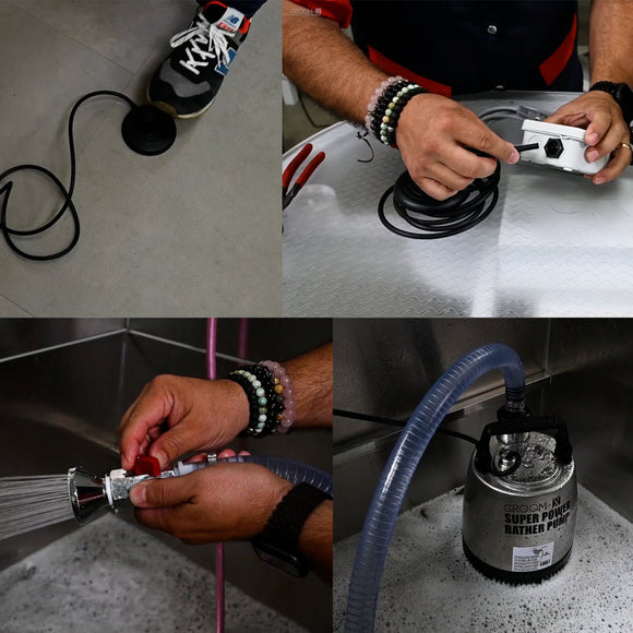 Groom-X Super Power Bather Pump – High-Pressure Bathing Kit with Durable Motor and Hose