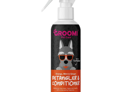 Groomi Detangler & Coat Conditioner 185ml – Vitamin B5 and Aloe, Smooth Combing Formula