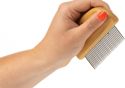 Mikki Bamboo Puppy & Kitten Grooming Kit – Eco-Friendly Brush and Comb Set, Gentle Care