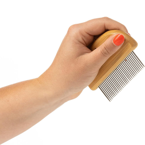 Mikki Bamboo Puppy & Kitten Grooming Kit – Eco-Friendly Brush and Comb Set, Gentle Care