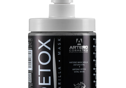 Artero Detox Vital Mask 650ml – Cleansing Grooming Mask with Activated Carbon, Deep Purifying Formula