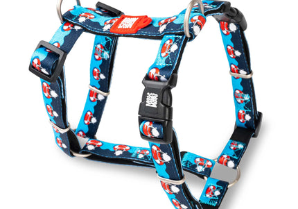 Max&Molly Frenzy the Shark H-Harness – Colorful Adjustable Dog Harness, Medium Size