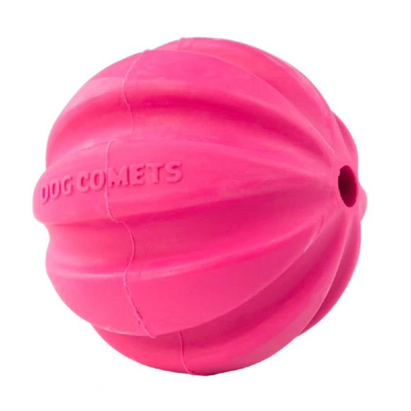 Dog Comets Halley Rubber Ball – Medium 6cm, Pink, Vanilla Scented, Durable Toy
