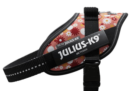 Julius-K9 IDC Powerharness Pink Flowers – Top Quality Floral Pattern Harness, Size 2