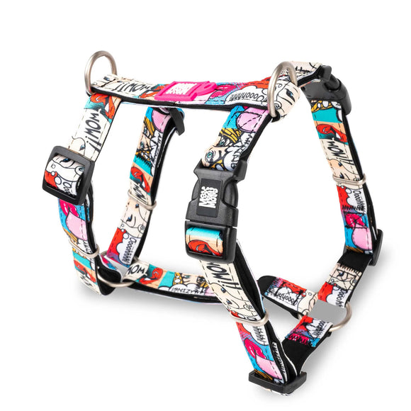 Max&Molly Missy Pop H-Harness – Colorful Adjustable Large Harness, Comfortable Design