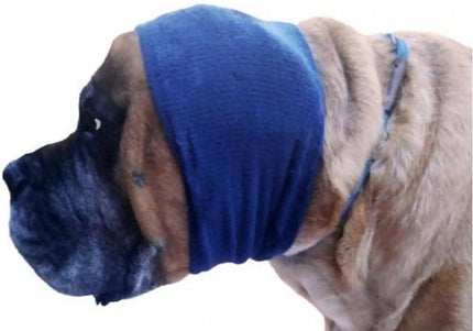 Groom Professional Happy Hoodie XL – Navy Blue Ear Headband, Calming and Stretchable Design for Large Breeds