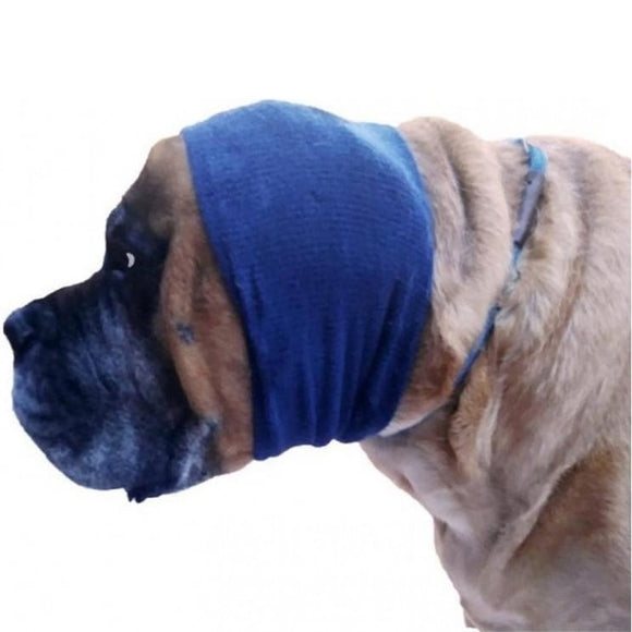 Groom Professional Happy Hoodie XL – Navy Blue Ear Headband, Calming and Stretchable Design for Large Breeds