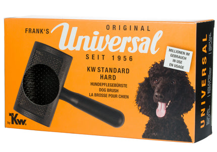 KW Oscar Frank Standard Hard Slicker Brush – Medium Size, Firm Pins for Fine Coats