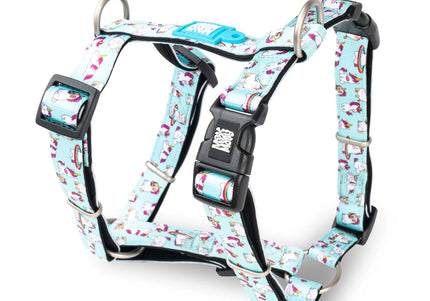 Max&Molly H-Harness Unicorn – Colorful Adjustable Harness, Medium Size, Comfortable Fit