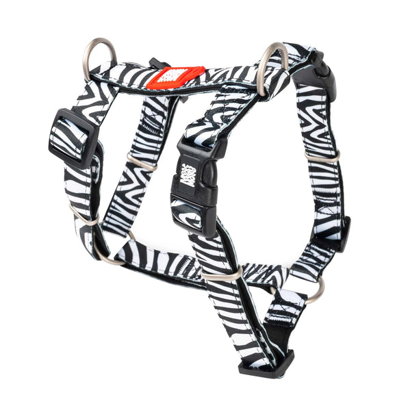 Max&Molly Zebra H-Harness – Colorful Adjustable Design, Small Size, Comfortable Fit