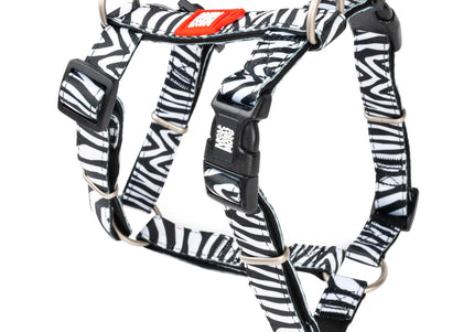 Max&Molly Zebra H-Harness – Colorful Adjustable Design, Small Size, Comfortable Fit