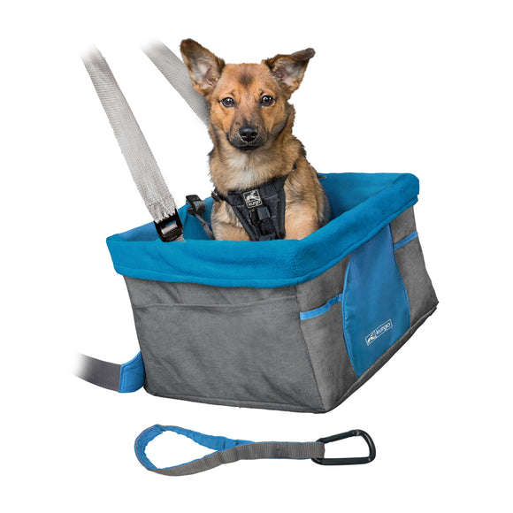 Kurgo Heather Booster Seat – Elevated Dog Car Seat with Secure Straps and Soft Lining