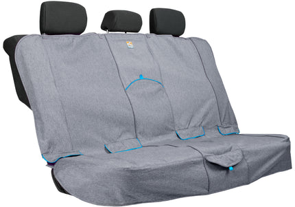 Kurgo Heather Bench Seat Cover – Waterproof Gray Car Protector, Durable and Easy to Clean