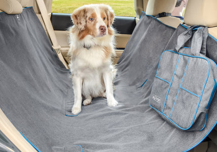 Kurgo Heather Hammock Car Seat Cover – Durable Gray Back Seat Protector, Water-Resistant Design