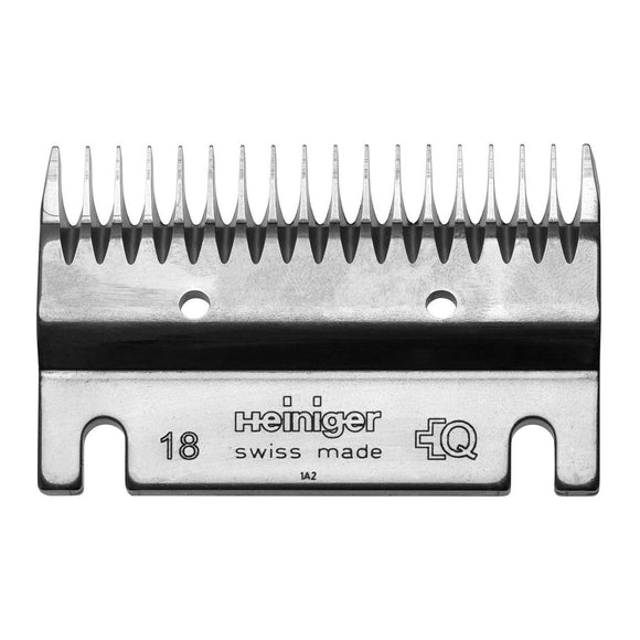 Heiniger Bottom Blade No. 18 – Precision Steel Horse Clipper Blade, 2–4mm Cutting Length