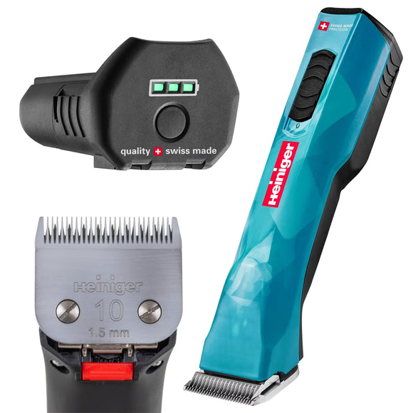 Heiniger Opal 2-Speed Brushless Clipper – Cordless Professional Grooming Tool with No. 10 Blade and Carrying Case