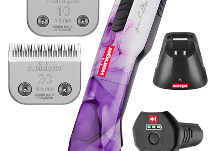 Heiniger Opal Special Edition Clipper – Quiet Two-Speed Cordless Grooming Tool with Brushless Motor and Blade Set