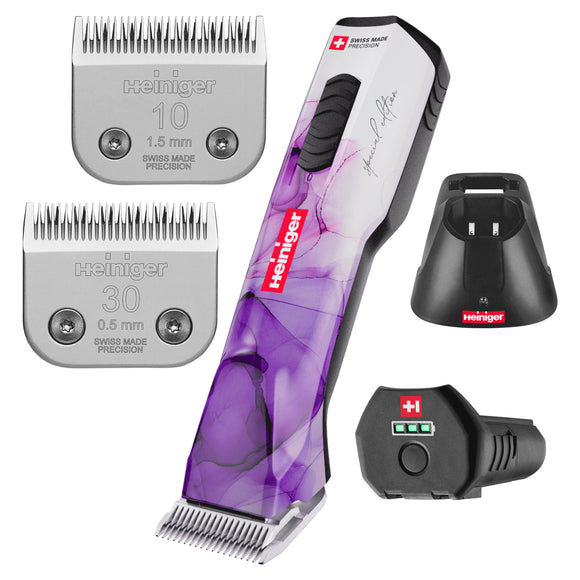 Heiniger Opal Special Edition Clipper – Quiet Two-Speed Cordless Grooming Tool with Brushless Motor and Blade Set